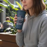 DREAM HAS CRASHED - Insulated tumbler with a straw