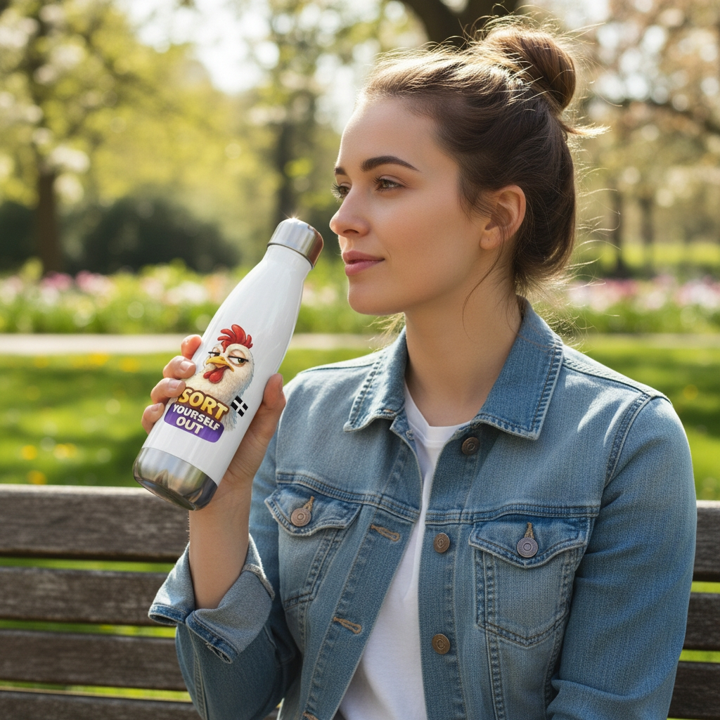 SORT YOURSELF OUT - HEN - Stainless steel water bottle