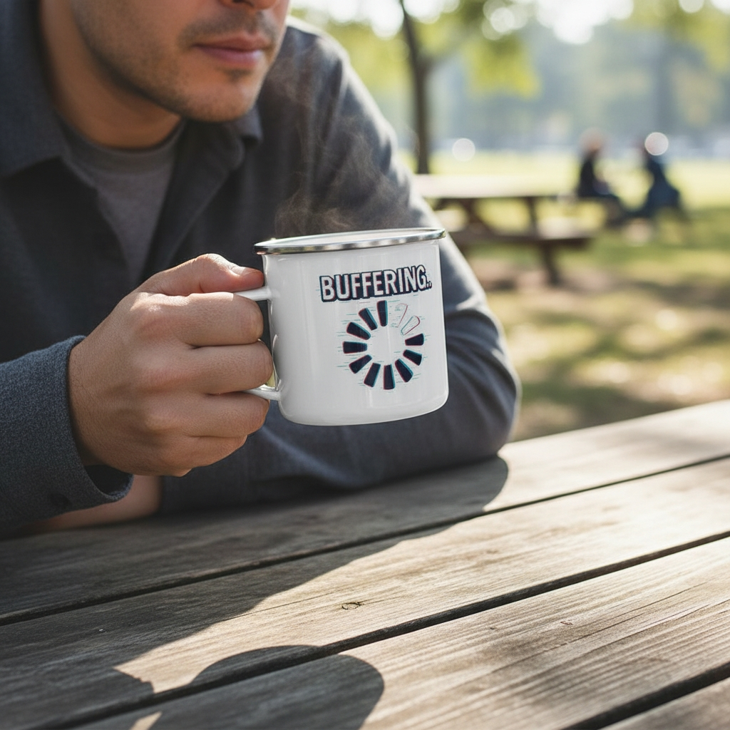 BUFFERING - Enamel Mug