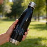Glitch Cat – Digital Shadow StalkerStainless steel water bottle