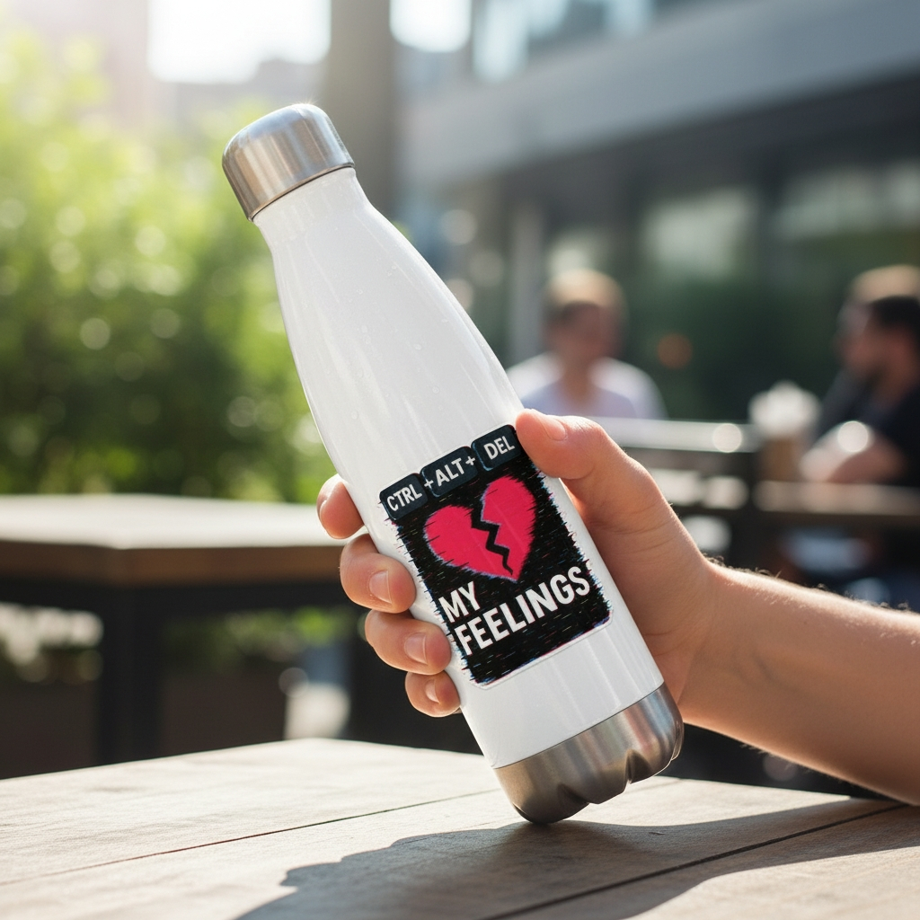 CTRL+ALT+DEL MY FEELINGS - Stainless steel water bottle