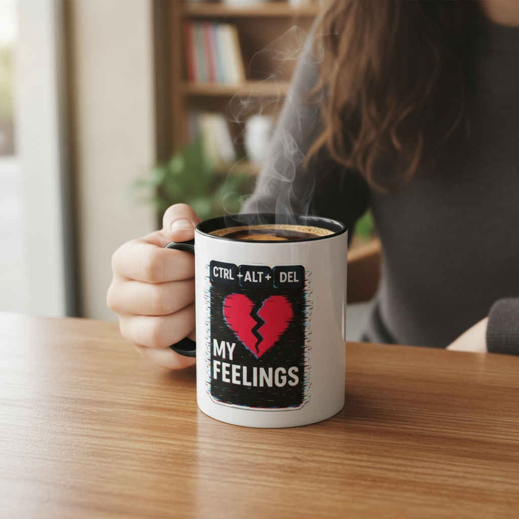 CTRL+ALT+DEL MY FEELINGS - Mug with Color Inside
