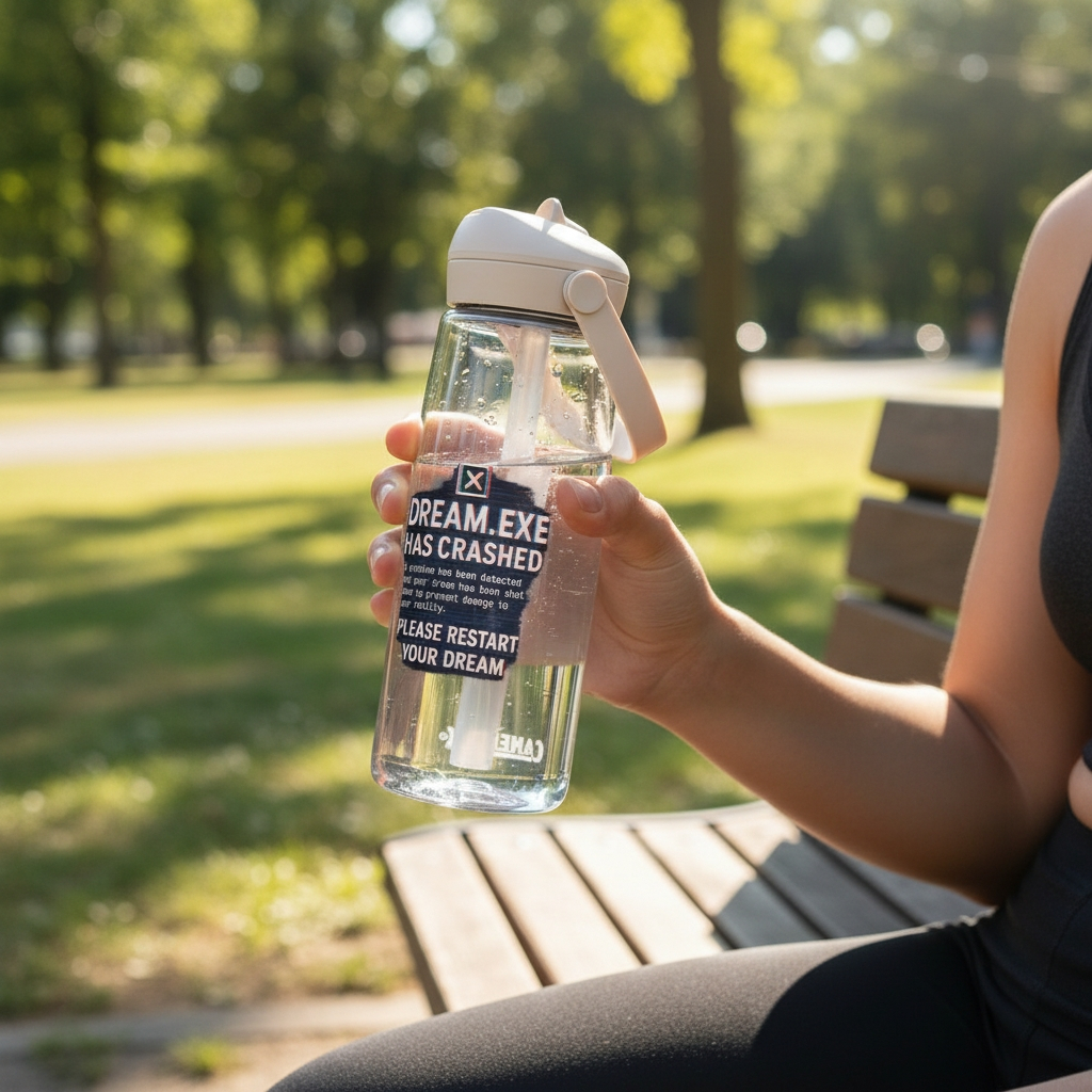 DREAM HAS CRASHED -  Flip straw water bottle