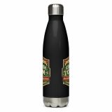 Cornish Calm – Stainless Steel Water Bottle black 17oz back — The Brutally Honest Collection