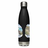 Minack Theatre Cornwalls Scenic Amphitheatre – Stainless Steel Water Bottle black 17oz back — Cornish Treasures