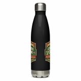 Cornish Calm – Stainless Steel Water Bottle black 17oz front — The Brutally Honest Collection