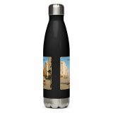Wish You Were Beer – Stainless Steel Water Bottle black 17oz front — Snack Tracks - The Ultimate Parody Album Collection
