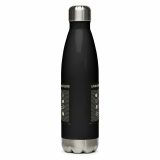 Unknown Snackers – Stainless Steel Water Bottle black 17oz front — Snack Tracks - The Ultimate Parody Album Collection