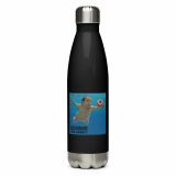 Nevermind the Donut – Stainless Steel Water Bottle black 17oz left — Snack Tracks - The Ultimate Parody Album Collection