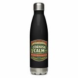 Cornish Calm – Stainless Steel Water Bottle black 17oz right — The Brutally Honest Collection