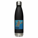 Nevermind the Donut – Stainless Steel Water Bottle black 17oz right — Snack Tracks - The Ultimate Parody Album Collection