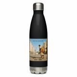 Wish You Were Beer – Stainless Steel Water Bottle black 17oz right — Snack Tracks - The Ultimate Parody Album Collection