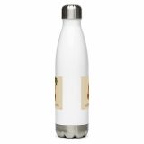 Aladdin Sane Carrot Parody Water Bottle – Stainless Steel Water Bottle white 17oz back — Snack Tracks - The Ultimate Parody Album Collection