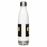 Bean Rhap – Stainless Steel Water Bottle white 17oz back — Snack Tracks - The Ultimate Parody Album Collection