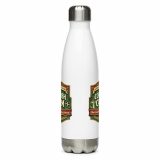 Cornish Calm – Stainless Steel Water Bottle white 17oz front — The Brutally Honest Collection