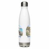 Minack Theatre Cornwalls Scenic Amphitheatre – Stainless Steel Water Bottle white 17oz front — Cornish Treasures