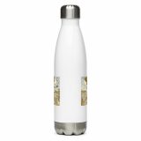 Green Lay Yokie Parody Stainless steel water bottle – Stainless Steel Water Bottle white 17oz front — Snack Tracks - The Ultimate Parody Album Collection