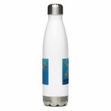 Nevermind the Donut – Stainless Steel Water Bottle white 17oz front — Snack Tracks - The Ultimate Parody Album Collection