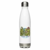 Trebah Garden Cornwall Artwork Design – Stainless Steel Water Bottle white 17oz left — Cornish Treasures