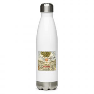 Green Lay Yokie Parody Stainless steel water bottle – Stainless Steel Water Bottle white 17oz left — Snack Tracks - The Ultimate Parody Album Collection