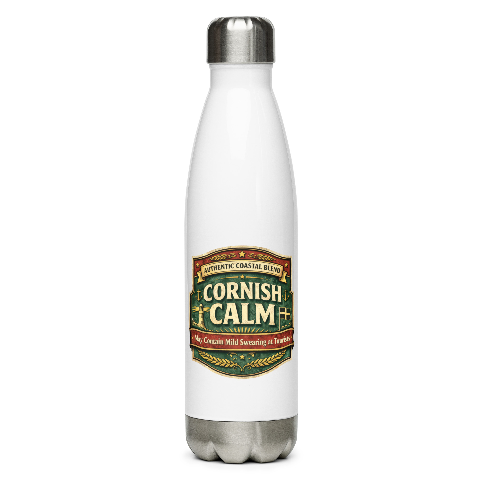 Cornish Calm – May Contain Mild Swearing - Stainless steel water bottle