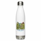 Trebah Garden Cornwall Artwork Design – Stainless Steel Water Bottle white 17oz right — Cornish Treasures
