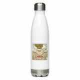 Green Lay Yokie Parody Stainless steel water bottle – Stainless Steel Water Bottle white 17oz right — Snack Tracks - The Ultimate Parody Album Collection