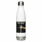 Dark Side of the Spoon – Stainless Steel Water Bottle white 17oz right — Snack Tracks - The Ultimate Parody Album Collection