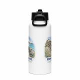 Minack Theatre Cornwalls Scenic Amphitheatre – SS Water Bottle with Straw Lid white 32oz back — Cornish Treasures