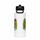 Trebah Garden Cornwall Artwork Design - Stainless steel water bottle with a straw lid