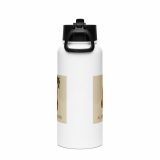 Aladdin Sane Carrot Parody Glass –Stainless steel water bottle with a straw lid – SS Water Bottle with Straw Lid white 32oz back — Snack Tracks - The Ultimate Parody Album Collection