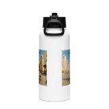 Wish You Were Beer – SS Water Bottle with Straw Lid white 32oz back — Snack Tracks - The Ultimate Parody Album Collection