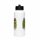 Trebah Garden Cornwall Artwork Design - Stainless steel water bottle with a straw lid