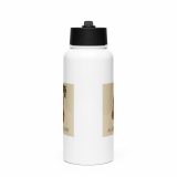 Aladdin Sane Carrot Parody Glass –Stainless steel water bottle with a straw lid – SS Water Bottle with Straw Lid white 32oz front — Snack Tracks - The Ultimate Parody Album Collection