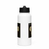 Bean Rhap – SS Water Bottle with Straw Lid white 32oz front — Snack Tracks - The Ultimate Parody Album Collection