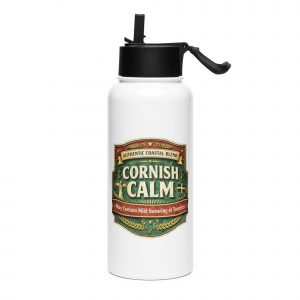Cornish Calm – SS Water Bottle with Straw Lid white 32oz left — The Brutally Honest Collection