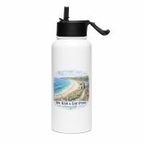 Loe Bar & Loe Pool Cornwall – SS Water Bottle with Straw Lid white 32oz left — Cornish Treasures
