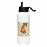 Aladdin Sane Carrot Parody Glass –Stainless steel water bottle with a straw lid – SS Water Bottle with Straw Lid white 32oz left — Snack Tracks - The Ultimate Parody Album Collection
