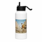 Wish You Were Beer – SS Water Bottle with Straw Lid white 32oz left — Snack Tracks - The Ultimate Parody Album Collection