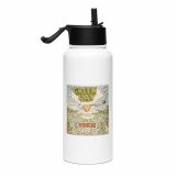 Green Lay Yokie Parody Stainless steel water bottle with a straw lid – SS Water Bottle with Straw Lid white 32oz right — Snack Tracks - The Ultimate Parody Album Collection