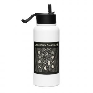 unknown snackers Stainless steel water bottle with a straw lid design