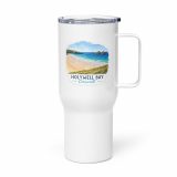 Holywell Bay Cornwall – Coastal Beach Scene - Travel mug with a handle