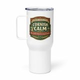 Cornish Calm – Travel Mug with a Handle white 25oz right — The Brutally Honest Collection