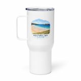 Holywell Bay Cornwall – Coastal Beach Scene - Travel mug with a handle