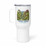 Trebah Garden Cornwall Artwork Design - Travel mug with a handle