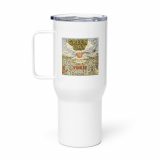 Green Lay Yokie Parody Travel mug with a handle – Travel Mug with a Handle white 25oz right — Snack Tracks - The Ultimate Parody Album Collection