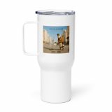 Dark Side of the Spoon – Travel Mug with a Handle white 25oz right — Snack Tracks - The Ultimate Parody Album Collection