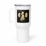 Bean Rhap – Travel Mug with a Handle white 25oz right — Snack Tracks - The Ultimate Parody Album Collection