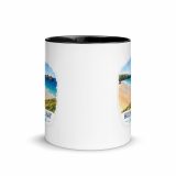 Holywell Bay Cornwall – Mug with Color Inside black 11oz front — Cornish Treasures