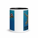 Nevermind the Donut Mug – Mug with Color Inside black 11oz front — Snack Tracks - The Ultimate Parody Album Collection